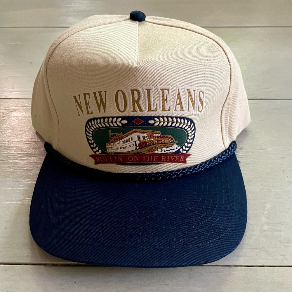 Falcon Headwear New Orleans Ball Cap Front Roping Adjustable Steamboat Vtg NOLA